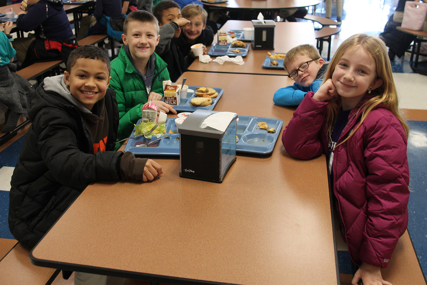 Students at St. Peter Interparish School in Jefferson City “mix it up” with random seating arrangements on the Friday of the school’s observance of Random Acts of Kindness Week.